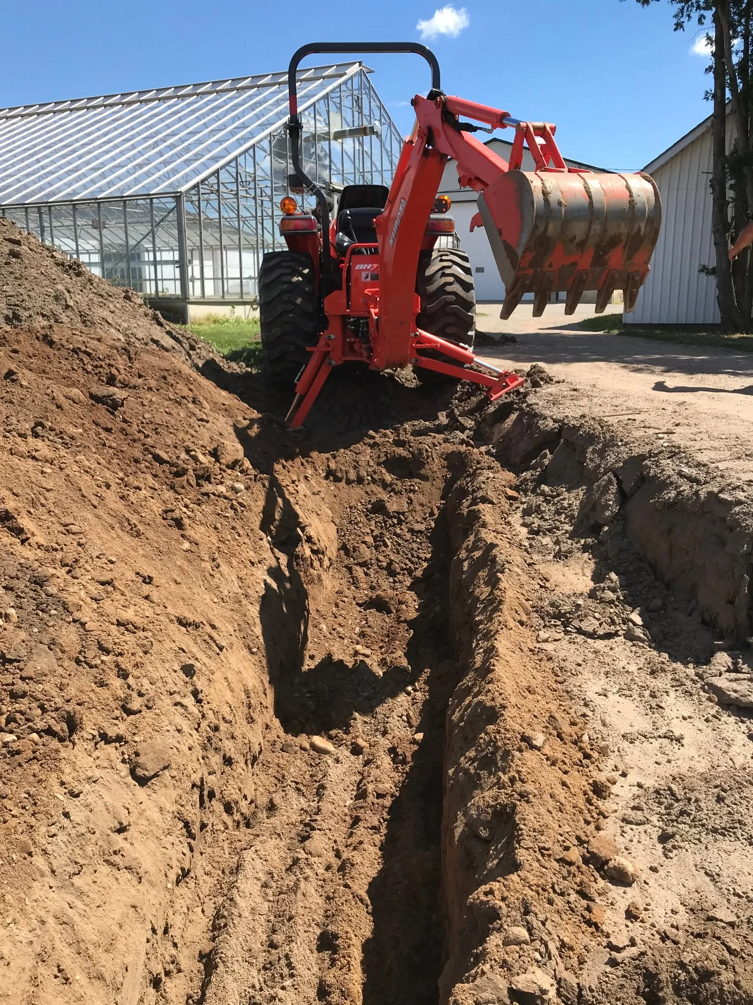Speedy Electric agricultural electrical specialist completing barn wiring on an Oxford County farm