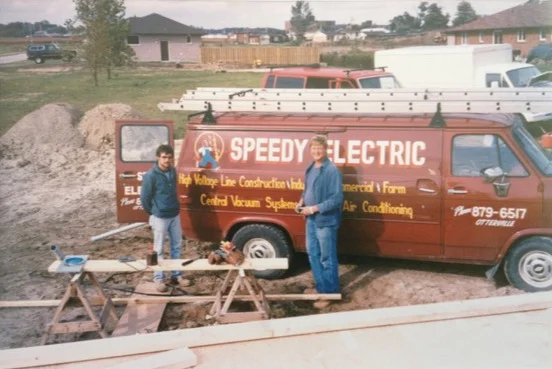 Speedy Electric licensed electrician completing electrical work for an Oxford County client since 1973